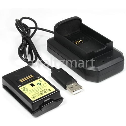  Rechargeable Battery USB Charging Dock Kit for Xbox 360 Xbox360