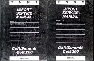 1991 Dodge Plymouth Colt Eagle Summit Shop Manual Set Original Repair