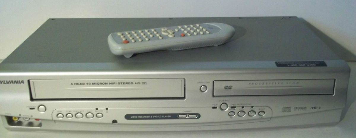 Sylvania DVC865F DVD & VCR combo player + REMOTE VHS video recorder.