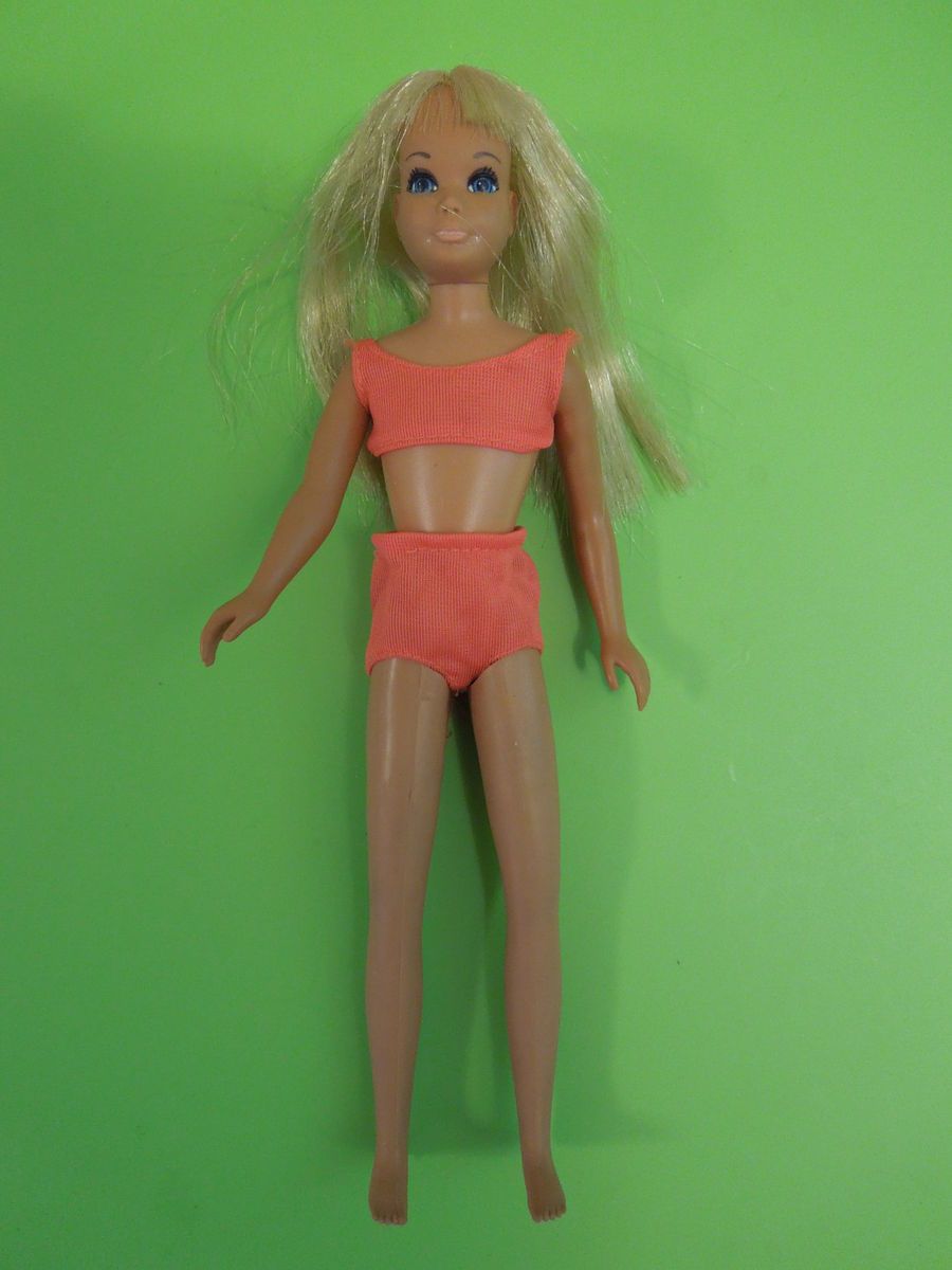 Vintage 1970s Malibu Skipper Doll with Original Swimsuit