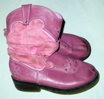 Girls Circo Faux Suede Pink Cowboy Cowgirl Western Boots 11