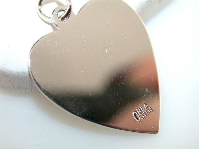  auction is for vintage engraveable heart sterling silver disc charm