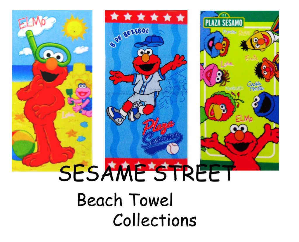 Sesame Street Elmo Beach Bath Towel Collections 30x60
