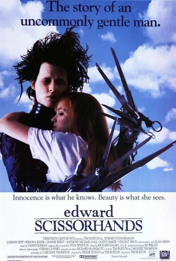 Edward Scissorhands 27 x 40 Movie Poster Johnny Depp B