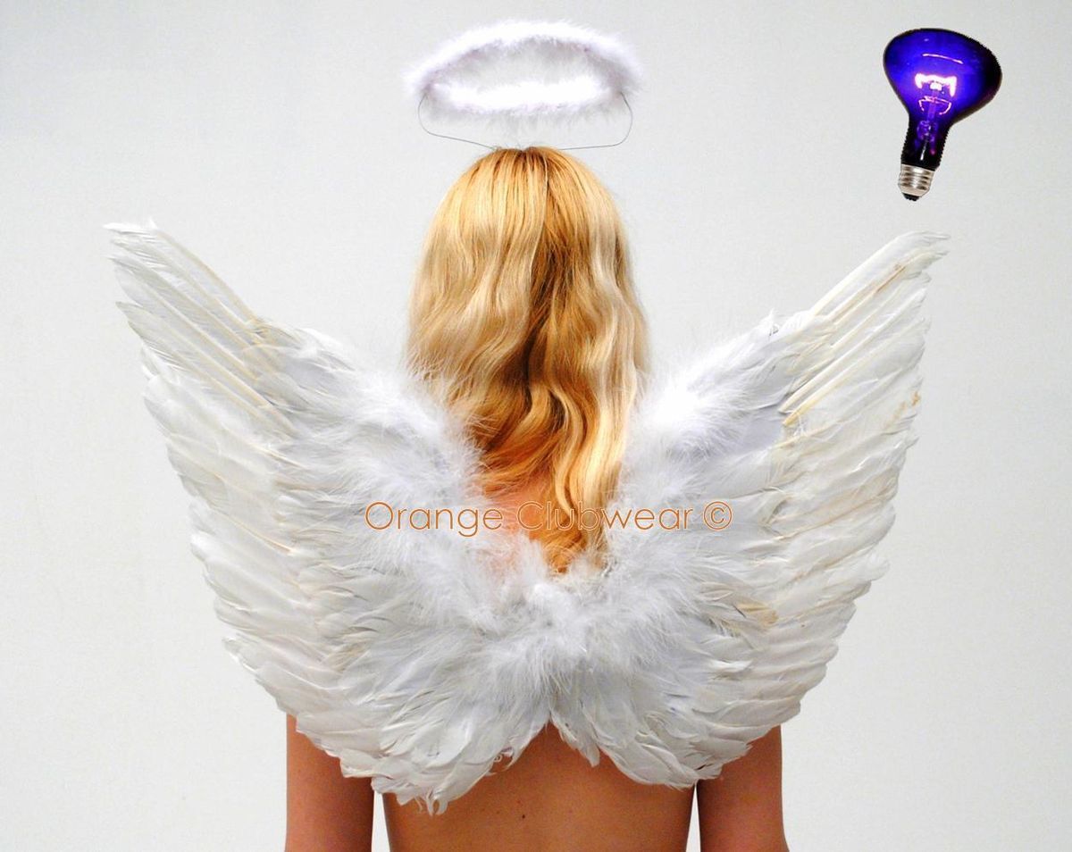Sexy White Angel Acessories Halo Wings Halloween Costume Kit