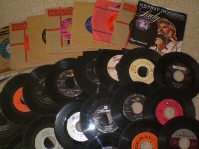 Lot of 45 RPM Records oldies But Goodies Oldie Carry Case 49 Records