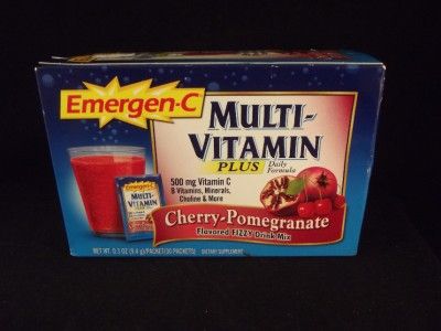 Emergen C Multi Vitamin Plus Cherry Pomegranate Flavor Fizzy Drink Mix