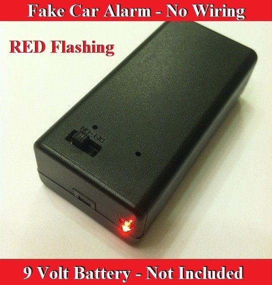 Volt Red Flashing Dummy Fake Car Alarm LED Light No Installation