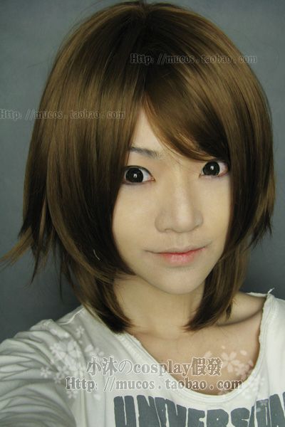 Hot Sell Final Fantasy FF Yuna Short Cosplay Light Brown Wig W118
