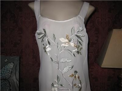 Flora Nikrooz Double Chiffon Nightgown Gown Peignoir Robe Set Negligee