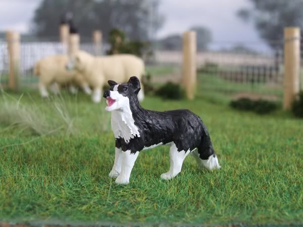 32 Scale Lead Free Sheep Dog Collie for Britains Siku Farm Garden