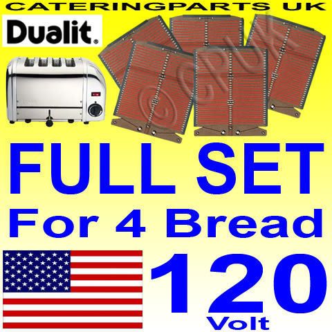 Dualit 4 Slot Bread Toaster Heating Elements Full Set