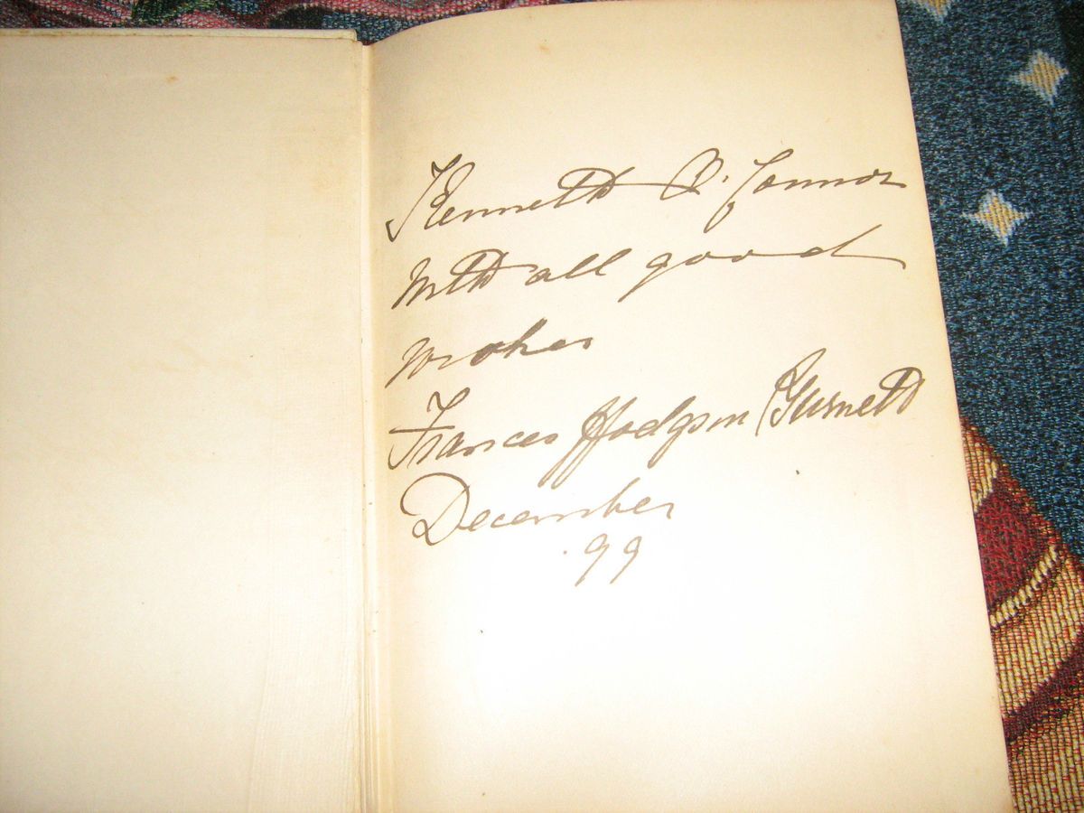 Frances Hodgson Burnett Signed First Edition 1897