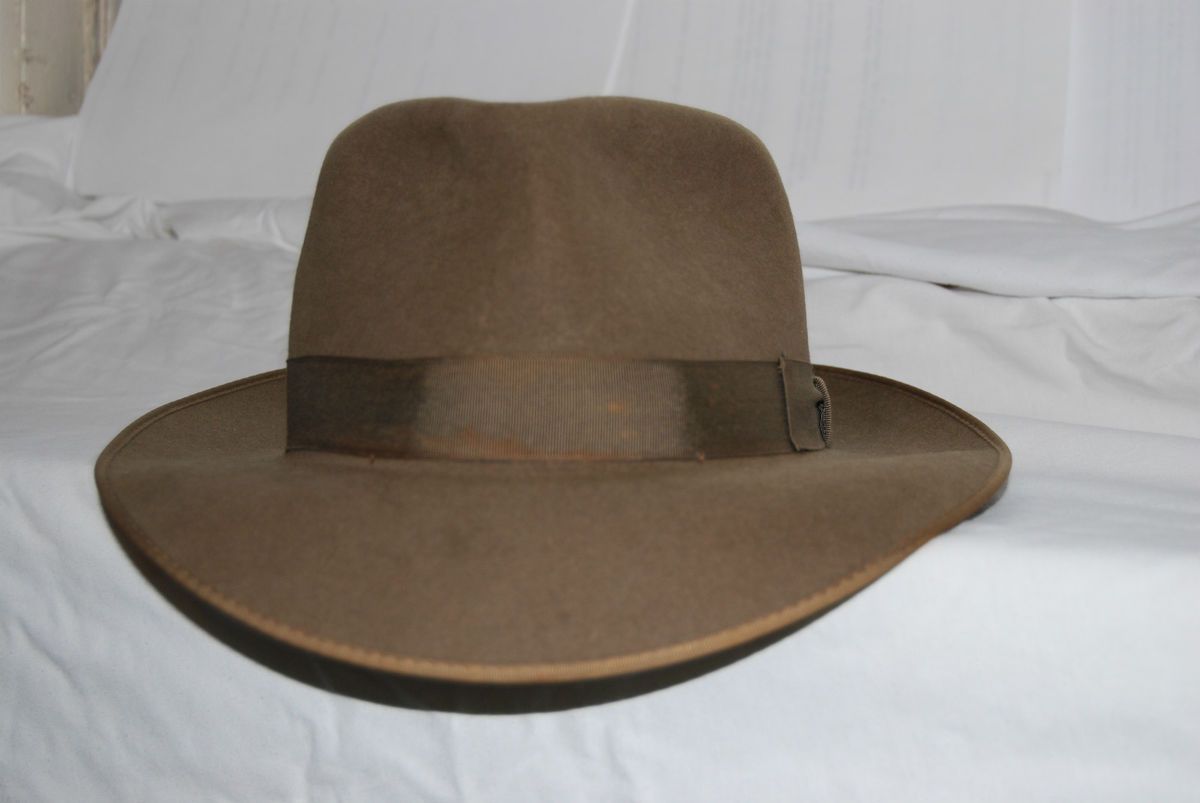  Men's Vintage Wide Brim Fedora Size 7 and 1 8