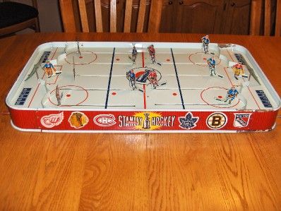  Toys 56 Stanley Cup Pro Old Tin Metal Table Top Hockey Game