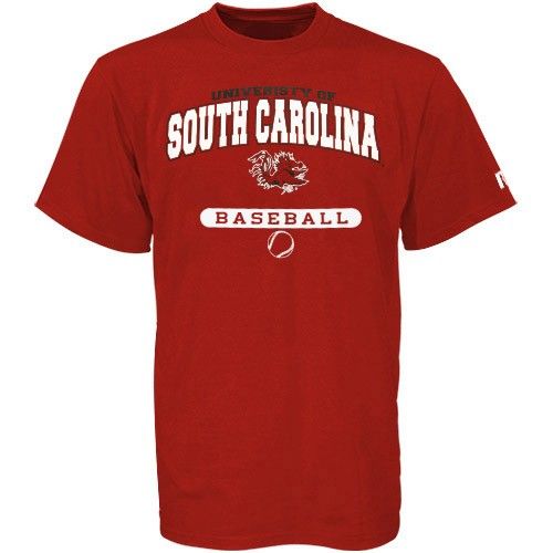 Russell South Carolina Gamecocks Garnet Baseball T Shirt