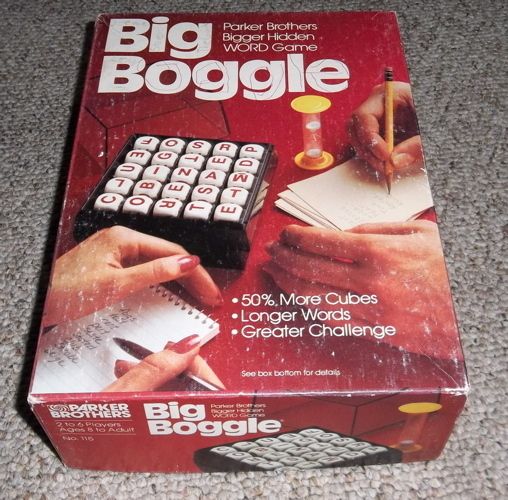 BIG BOGGLE Bigger Hidden Word Game Parker Brothers 1979 COMPLETE Free