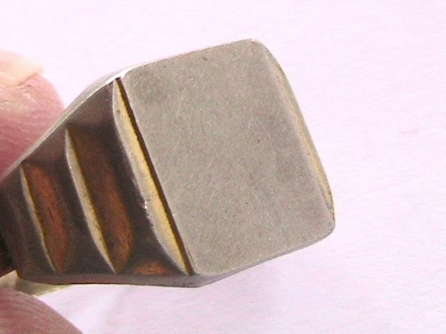 French 1920s Women Signet Ring Gold Plated Silver Made in France New 8