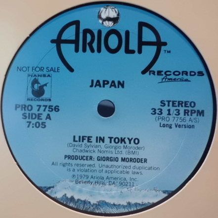 Promo Japan Life in Tokyo Giorgio Moroder Cosmic Disco Baldelli 1979