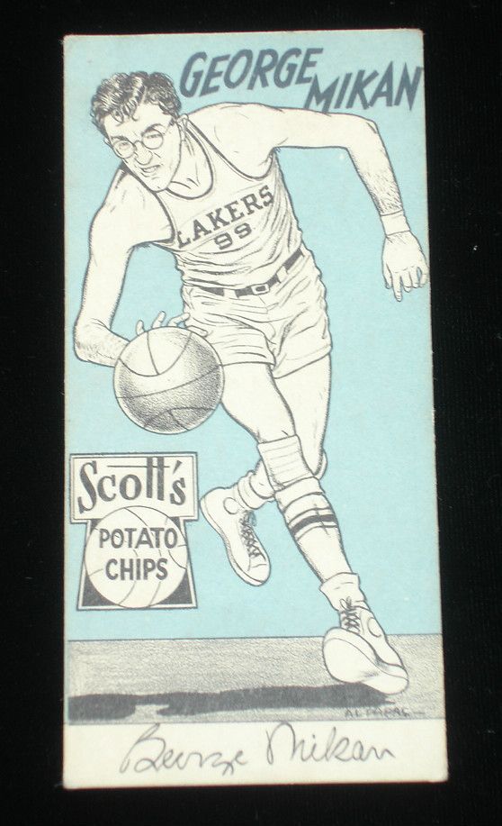 1950 51 Scotts Potato Chips George Mikan Minneapolis Lakers Weak EX