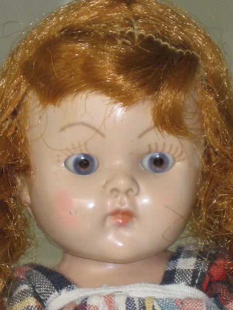 1952 Vogue Ginny Doll Tri Colored EyesTransitional? Red Braids Help