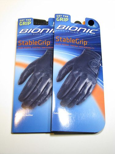 Bionic Golf Glove Men LEFT HAND Black CADET LARGE *2 GLOVES * FREE