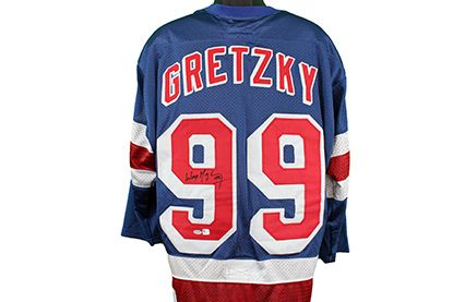 Wayne Gretzky Autographed New York Rangers Hockey Jersey Global GAI
