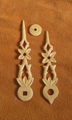 Large Hand Carved Bone Cuckoo Hands ~ Clock Parts