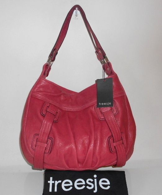  Handbag Magenta Pink Italian Leather Harper Hobo Tote Bag $495