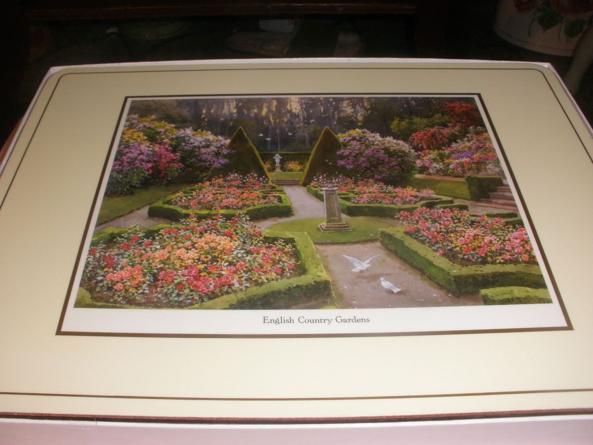 Vintage NIB Pimpernel English Country Gardens Placemats Set of 6 Place