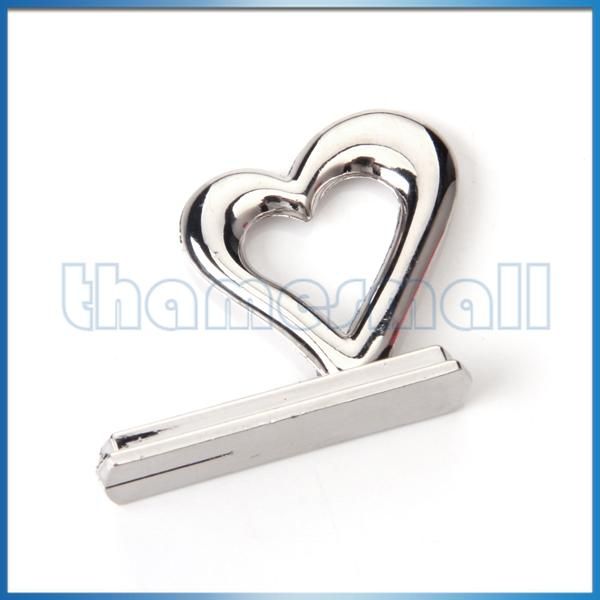 Wedding Party Heart Style Reception Table Place Card Holder Memo Stand
