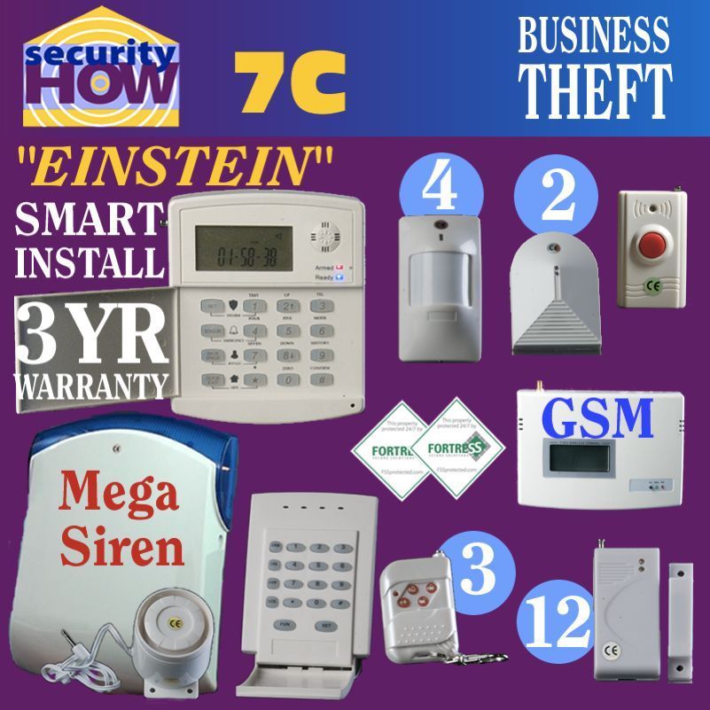 Home House Security Alarm System Deluxe Fire & Burglary Wireless GSM
