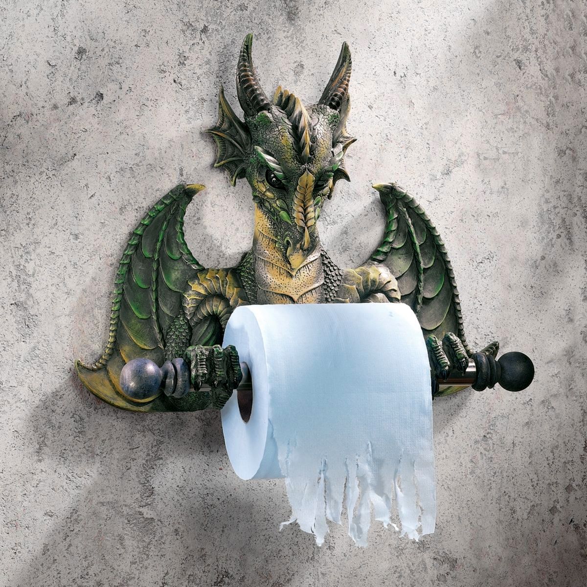 Medieval Dragon Bath Tissue Holder Gothic Toilet Paper Holder Bathroom