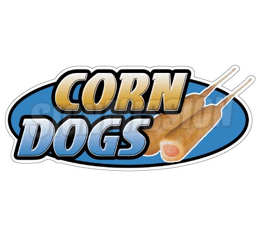 Corn Dogs Concession Decal Hot Dog Cart Trailer Stand Sticker