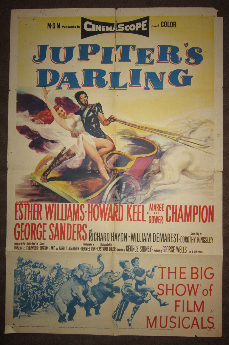 JUPITERS DARLING   USA Orig 27x41 1955   Esther Williams, Howard Keel