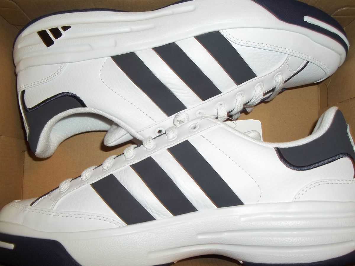 Adidas Millenium Ilie Nastase Tennis Running Shoes White Navy Size 12