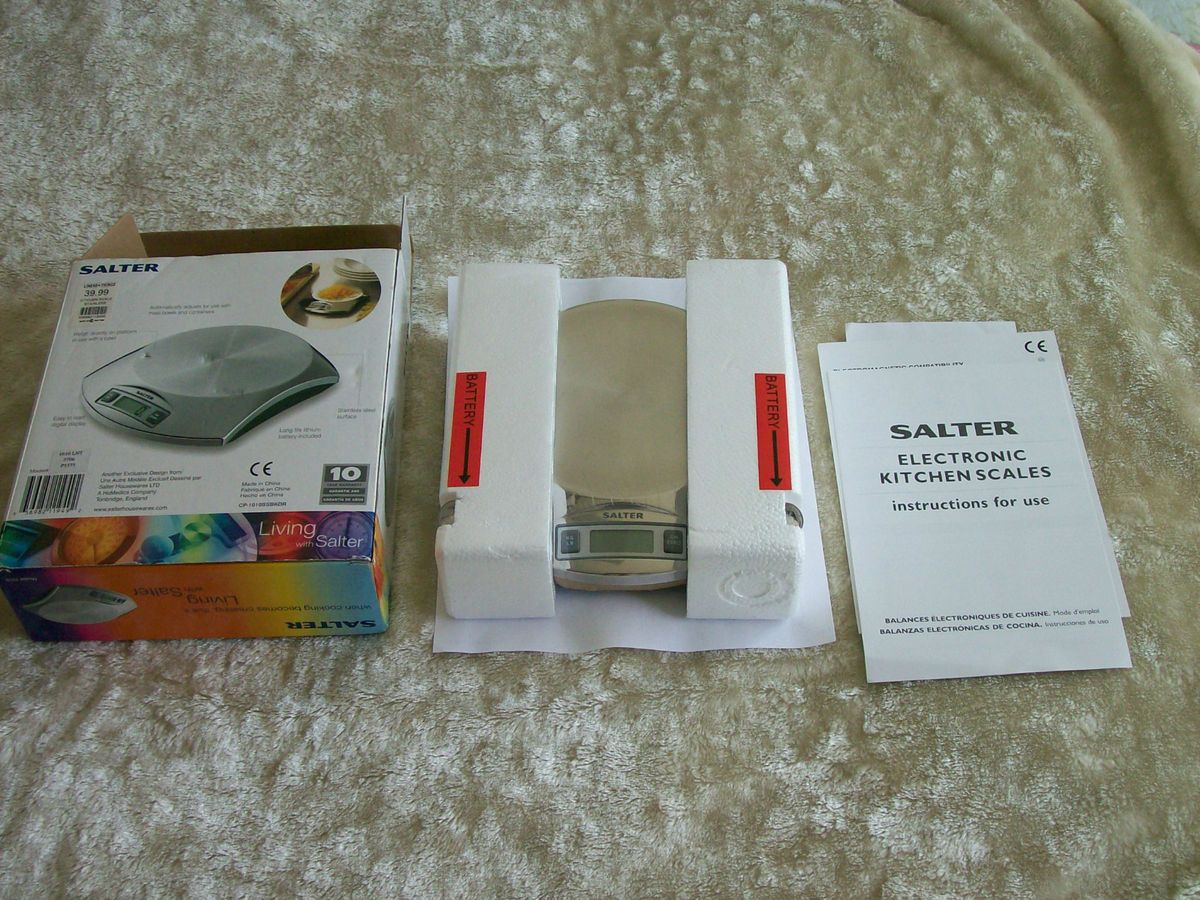 Salter Stainless Steel Kitchen Scale Model 1010 New in Box