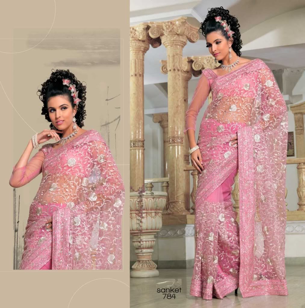 Bollywood Indian Saree Designer Bridal Wedding Sari Partywear Dress