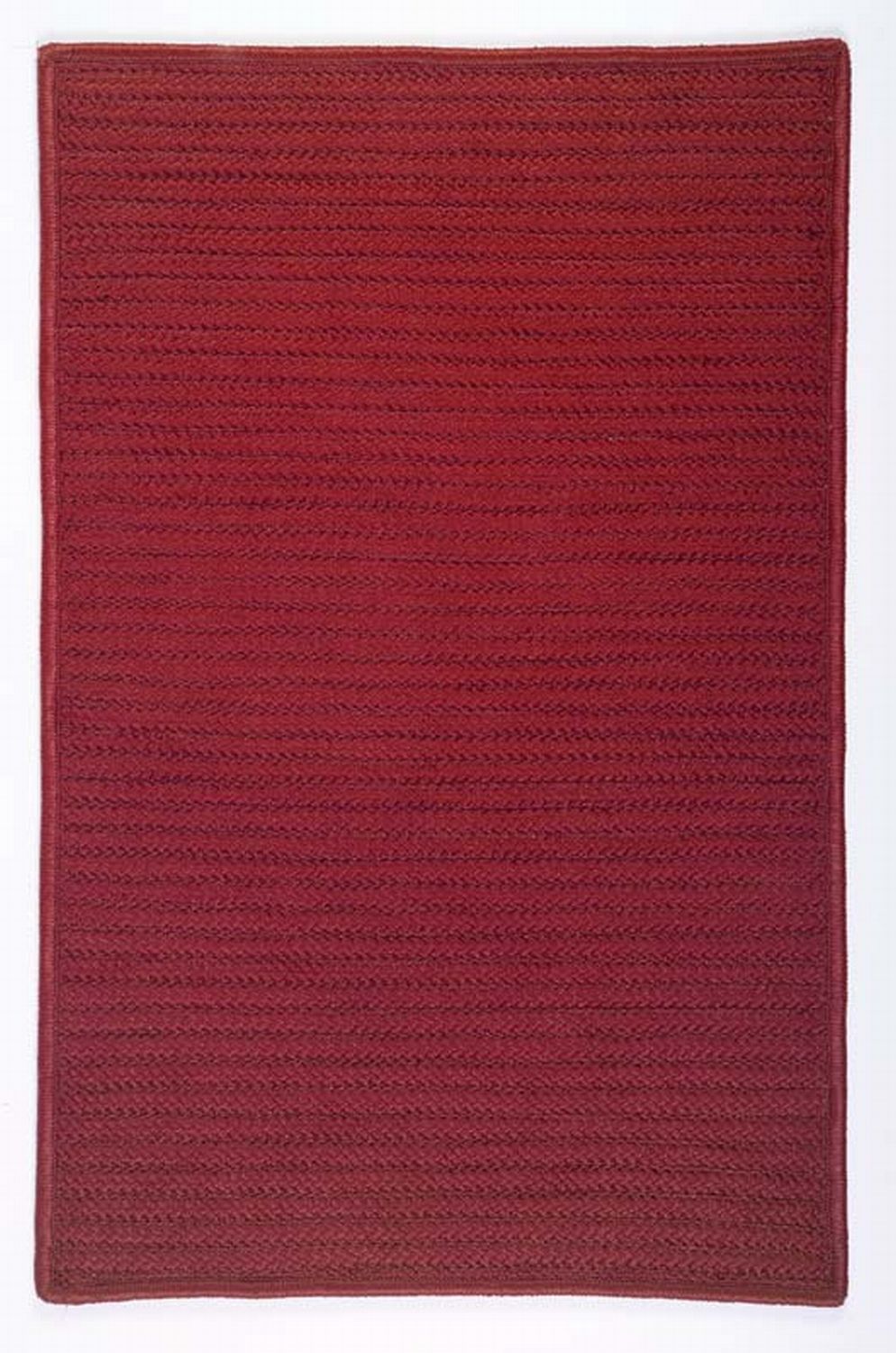 Indoor Outdoor Premium Braided Rug Solid Easy Clean Carpet Red in 18