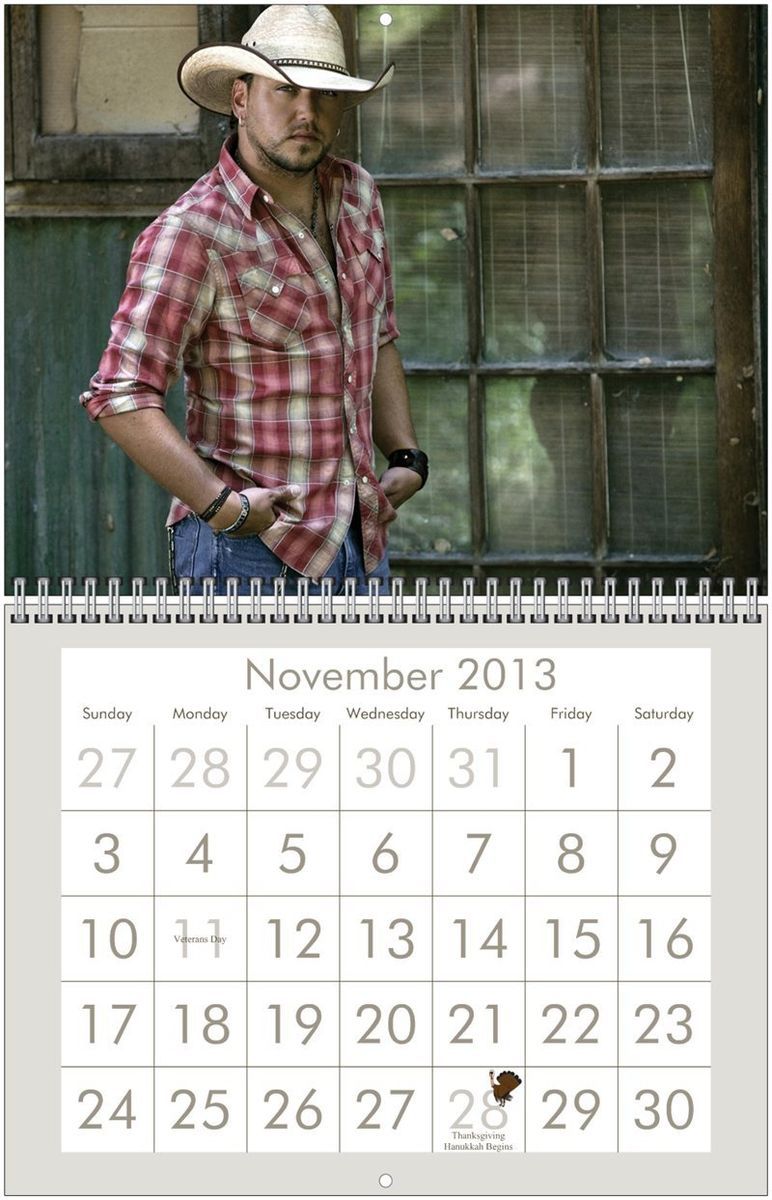 Jason Aldean 2013 Wall Calendar