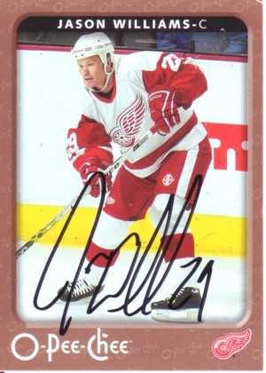 Jason Williams Autograph Signed Card Red Wings 180
