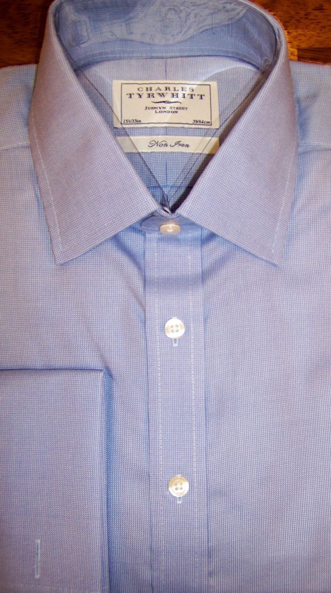 Charles Tyrwhitt Jermyn St Nicland Blue Imperial Classic LS Shirt 15 5