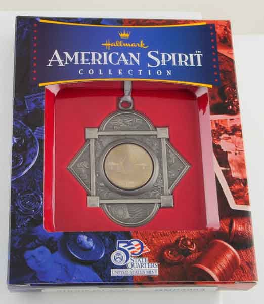 Sterling EP American Spirit Xmas Tree Ornament Rhode Island