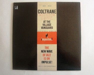 John Coltrane LP Coltrane Live Record Village Vanguard Impulse MONO A10 VG  