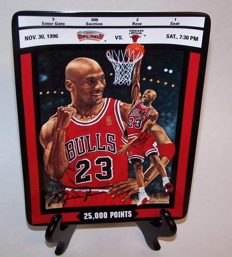 Michael Jordan Basketball Player Plate 25 000 Points  