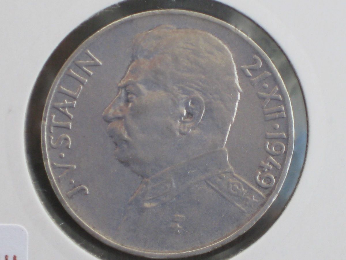 Czechoslovakia 1949 100 Korun Silver Josef V Stalin  
