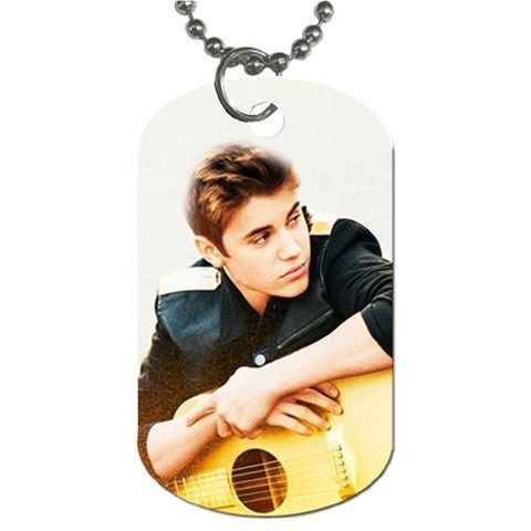 New Justin Bieber Photo Dog Tag Necklace