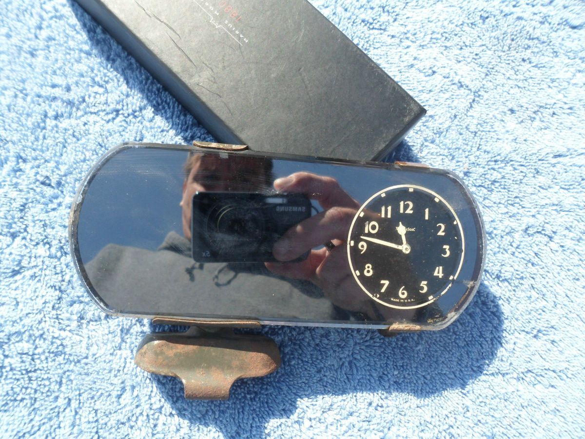 1920s 1930s Ford Model T Model A Rear View Mirror Clock 1932