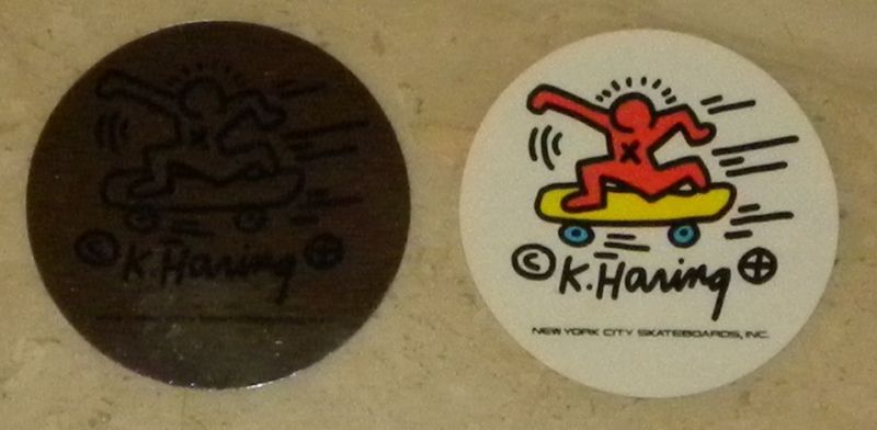 Keith Haring Skateboard Sticker Set of 2 Pop Art