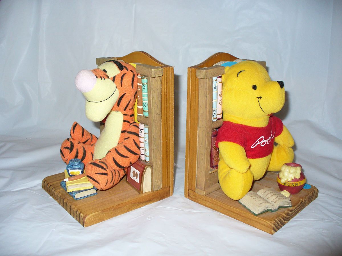 Disney Winnie The Pooh Tigger Bookends Book Buddies Wooden Kids Room